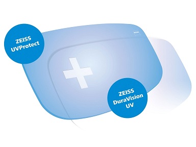 محافظت از چشم در برابر اشعه یو وی در دو طرف سطح عدسی